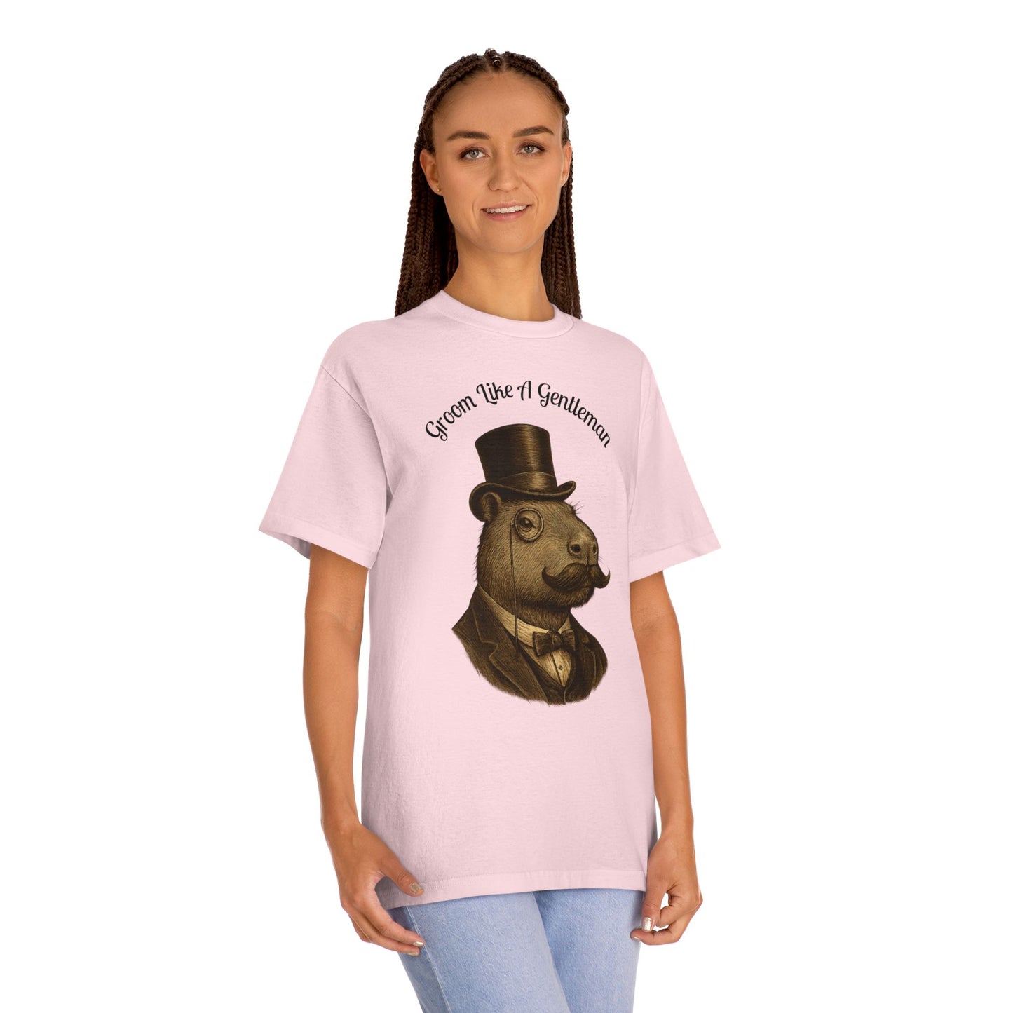“Groom Like a Gentleman” Dapper Capybara Tee — American Apparel