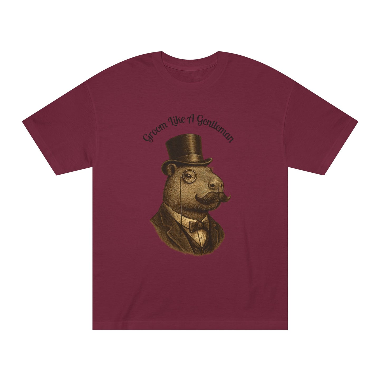 “Groom Like a Gentleman” Dapper Capybara Tee — American Apparel