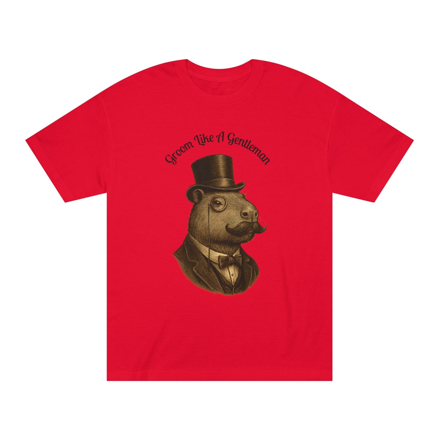 “Groom Like a Gentleman” Dapper Capybara Tee — American Apparel