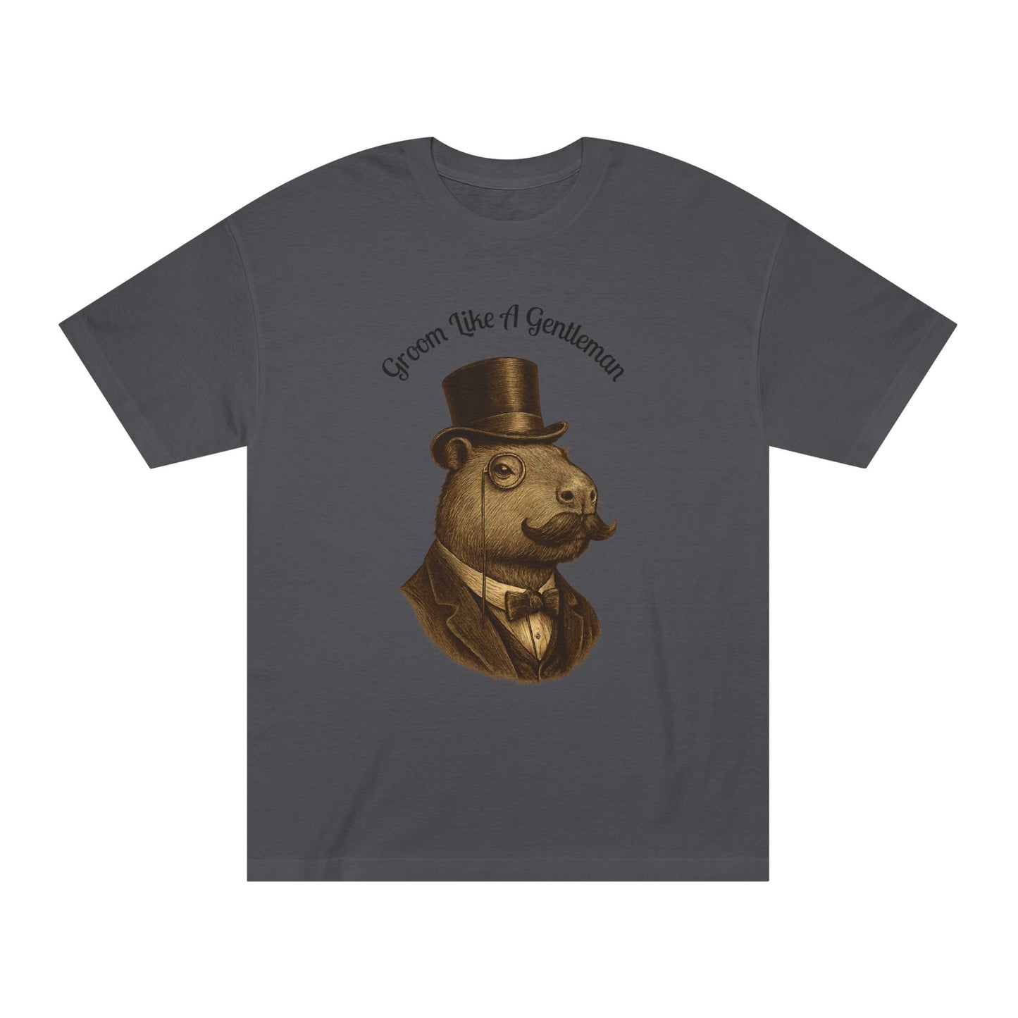 “Groom Like a Gentleman” Dapper Capybara Tee — American Apparel
