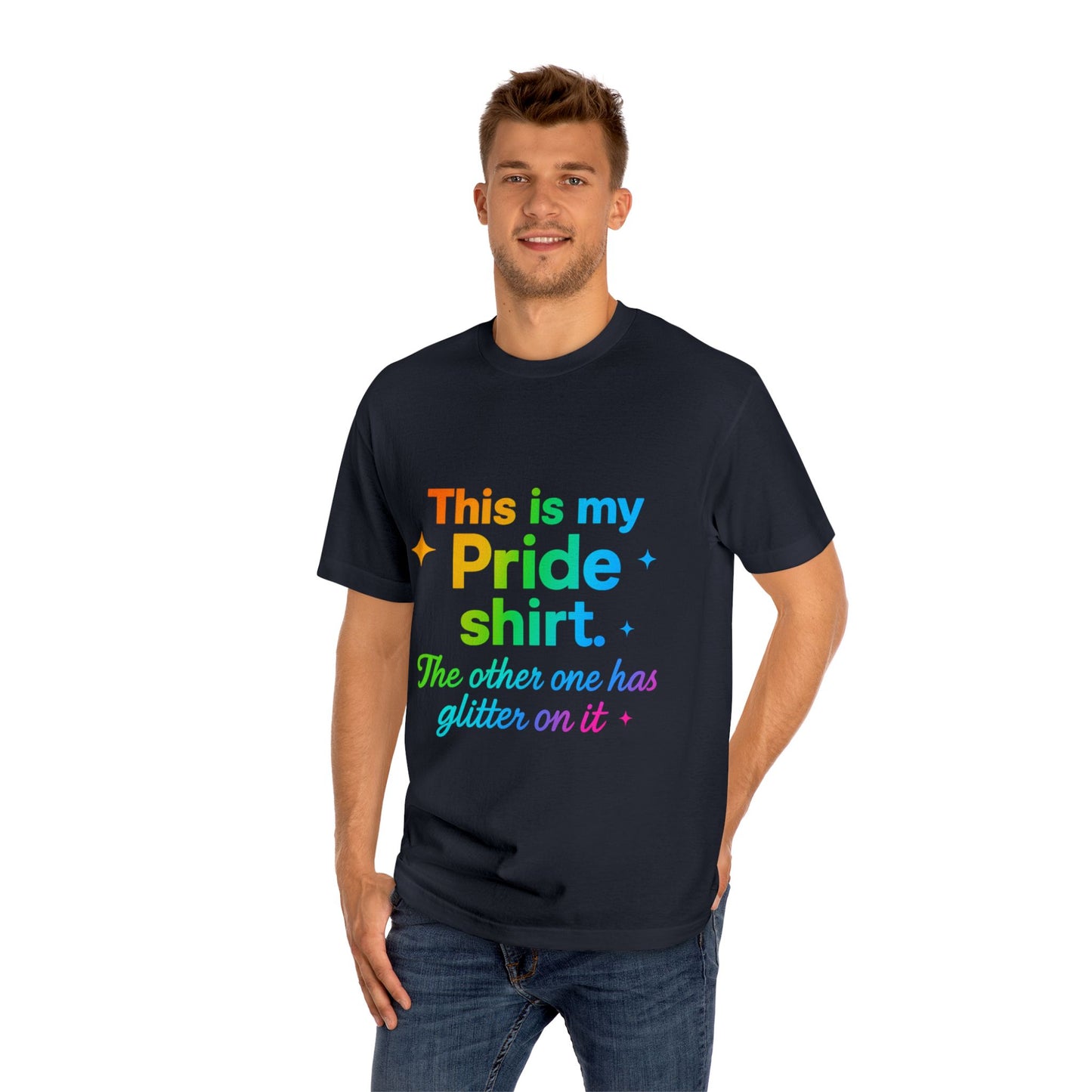 Pride Celebration Unisex Tee, LGBTQ+ Pride Shirt, Rainbow Graphic T-Shirt, Gift for Pride Month, Fun Casual Wear