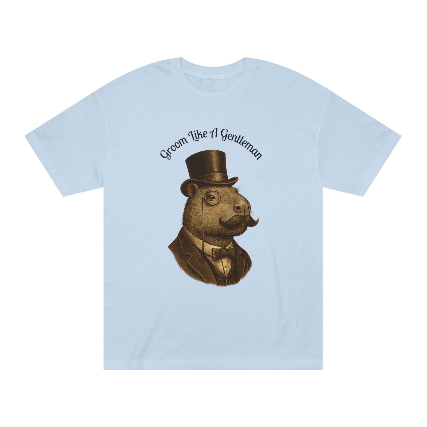 “Groom Like a Gentleman” Dapper Capybara Tee — American Apparel