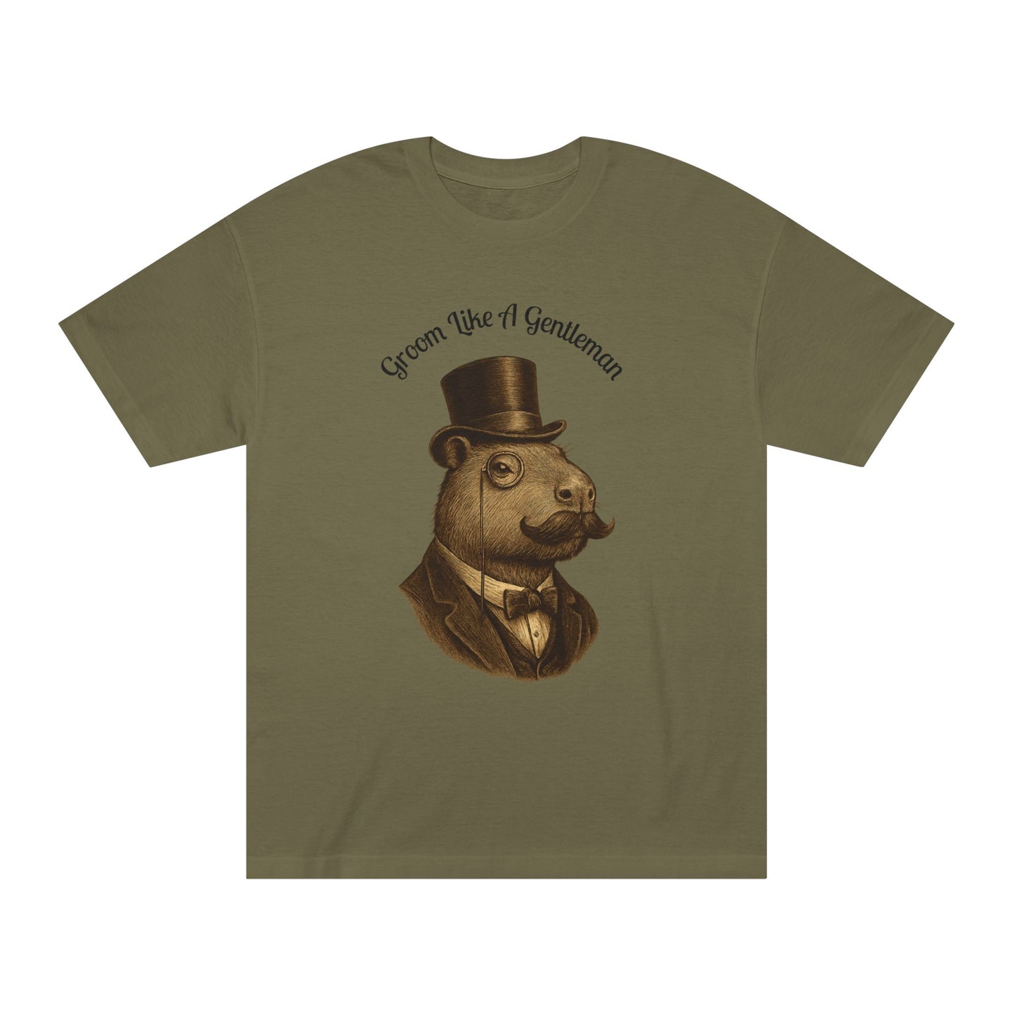 “Groom Like a Gentleman” Dapper Capybara Tee — American Apparel
