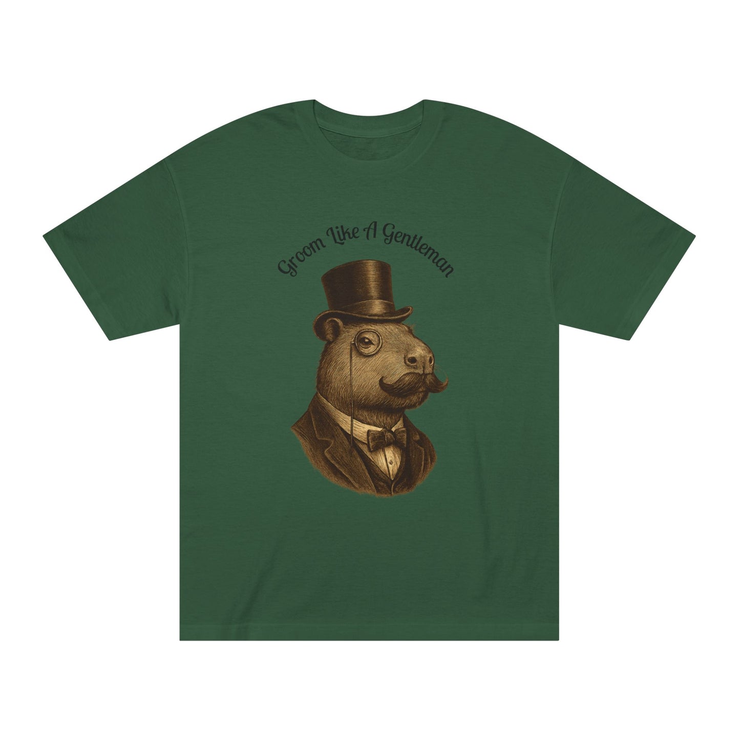 “Groom Like a Gentleman” Dapper Capybara Tee — American Apparel