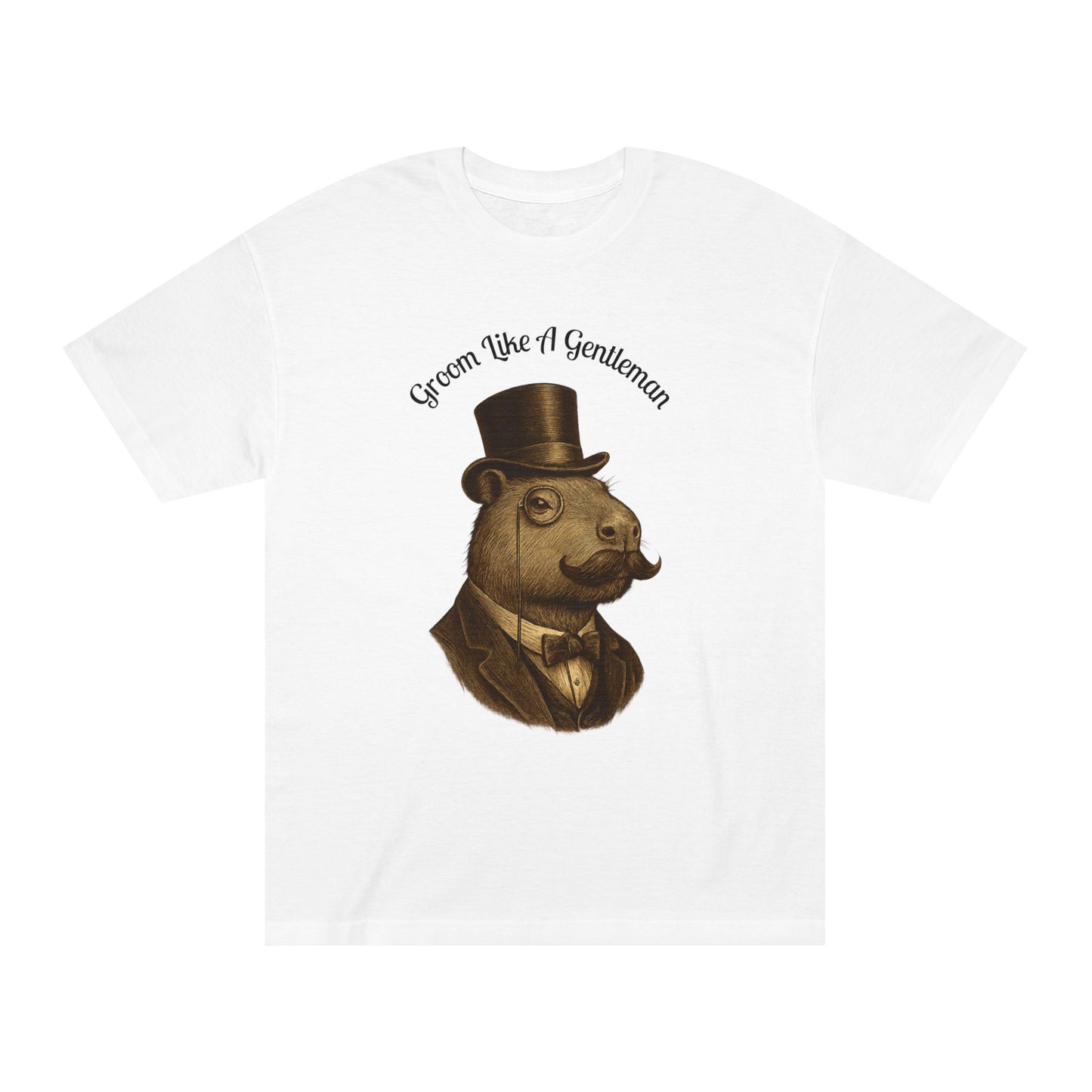 “Groom Like a Gentleman” Dapper Capybara Tee — American Apparel