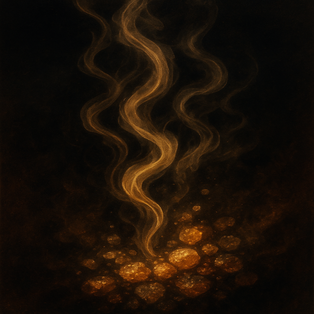 Artistic depiction of Frankincense And Myrrh on a dark background